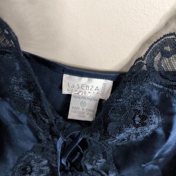 La Senza Babydoll Retro 90s Y2K Glam Satin Lace Corset Lingerie Camisole XL - Picture 3 of 7